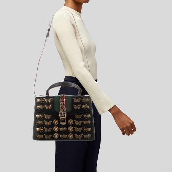 Gucci bug embellished shoulder bag - Picture 3 of 12
